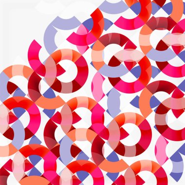 Modern geometrik desen tasarım gri arka plan üzerinde renkli halkalar