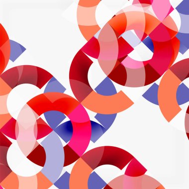 Modern geometrik desen tasarım gri arka plan üzerinde renkli halkalar