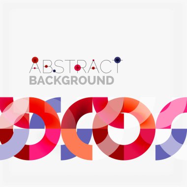 Modern geometrik desen tasarım gri arka plan üzerinde renkli halkalar