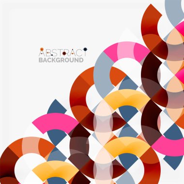 Modern geometrik desen tasarım gri arka plan üzerinde renkli halkalar