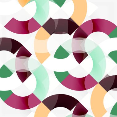 Modern geometrik desen tasarım gri arka plan üzerinde renkli halkalar