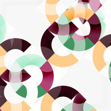 Modern geometrik desen tasarım gri arka plan üzerinde renkli halkalar