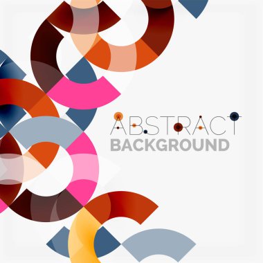 Modern geometrik desen tasarım gri arka plan üzerinde renkli halkalar