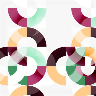 Modern geometrik desen tasarım gri arka plan üzerinde renkli halkalar