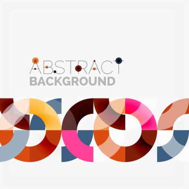 Modern geometrik desen tasarım gri arka plan üzerinde renkli halkalar