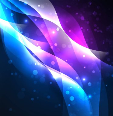 Neon ışıklı dalgalar