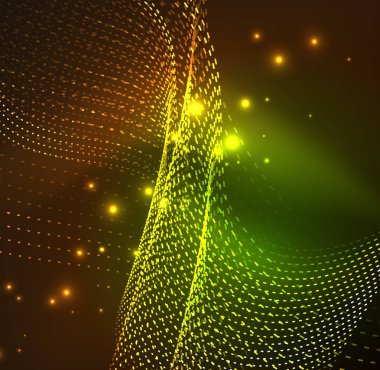 Vektör dalga parçacıklar arka plan