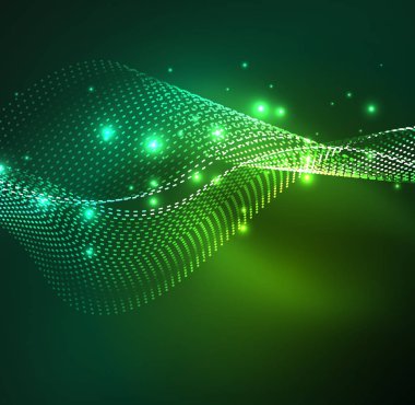 Vektör dalga parçacıklar arka plan