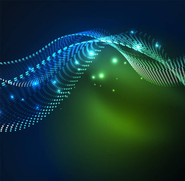 Vektör dalga parçacıklar arka plan