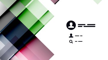 İş tanıtımı geometrik şablonu