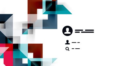 İş tanıtımı geometrik şablonu