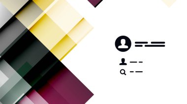 İş tanıtımı geometrik şablonu