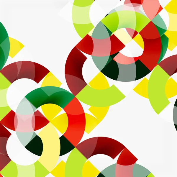 Modern geometrik desen tasarım gri arka plan üzerinde renkli halkalar