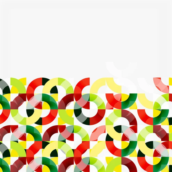 Modern geometrik desen tasarım gri arka plan üzerinde renkli halkalar