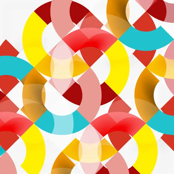 Modern geometrik desen tasarım gri arka plan üzerinde renkli halkalar