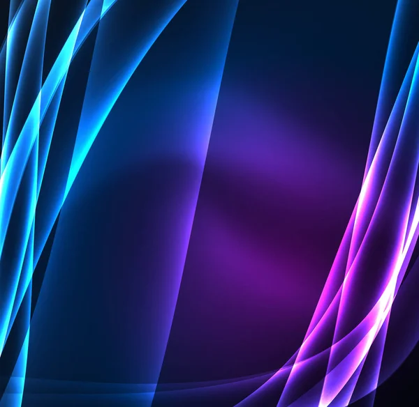 Enerji hatları, karanlıkta parlayan dalgalar vektör arka plan