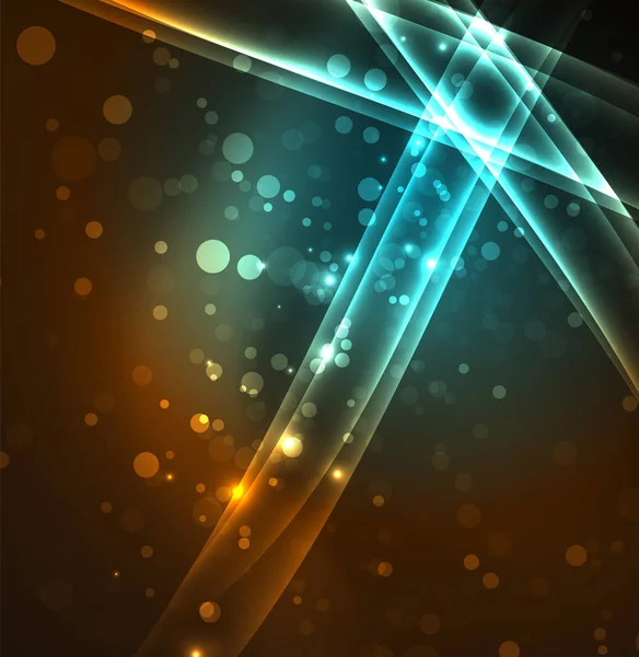 Enerji hatları, karanlıkta parlayan dalgalar vektör arka plan