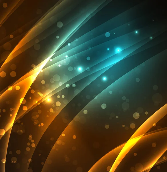 Enerji hatları, karanlıkta parlayan dalgalar vektör arka plan