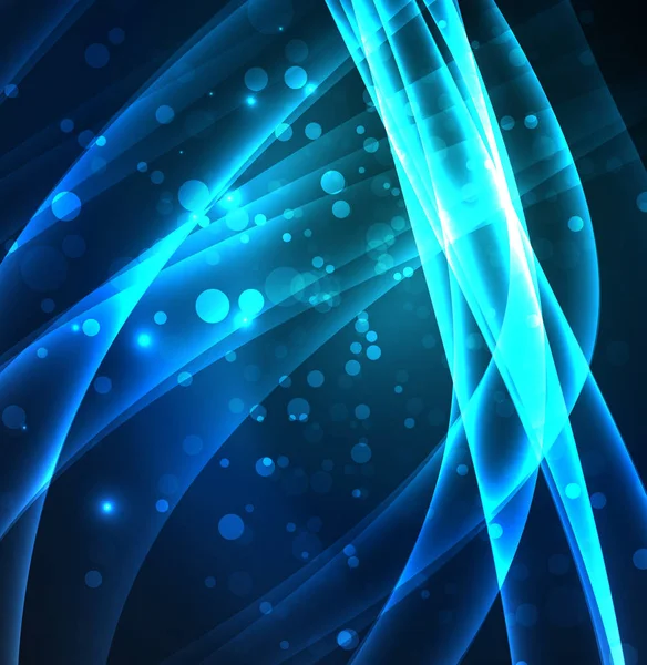 Enerji hatları, karanlıkta parlayan dalgalar vektör arka plan