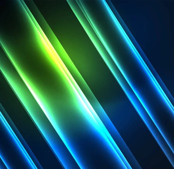 Enerji hatları, karanlıkta parlayan dalgalar vektör arka plan