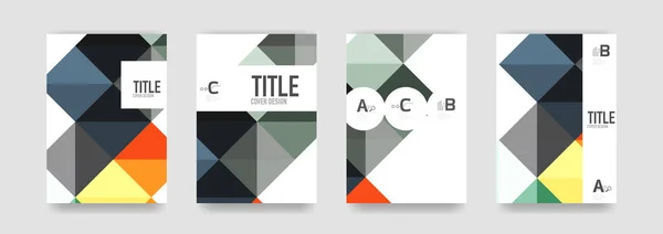 Set of brochure cover templates — Stock Vector