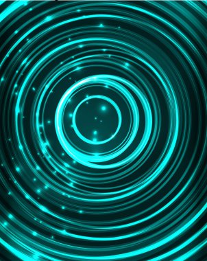 Neon Çemberleri Soyut Arkaplan