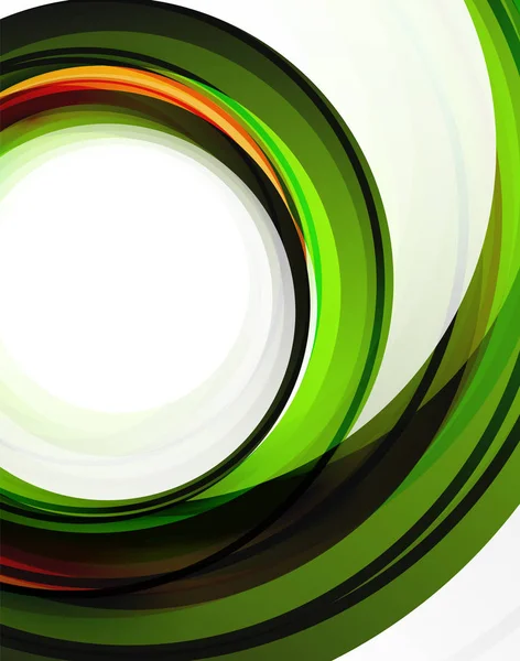 Swirl en cirkels, futuristische geometrische abstracte achtergrond — Stockvector