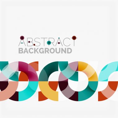 Modern geometrik desen tasarım gri arka plan üzerinde renkli halkalar