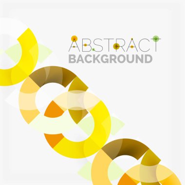 Modern geometrik desen tasarım gri arka plan üzerinde renkli halkalar