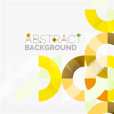 Modern geometrik desen tasarım gri arka plan üzerinde renkli halkalar