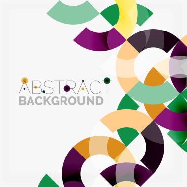 Modern geometrik desen tasarım gri arka plan üzerinde renkli halkalar