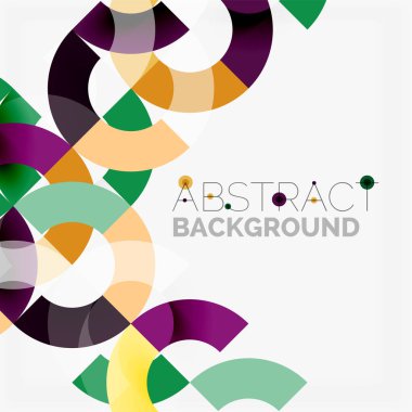 Modern geometrik desen tasarım gri arka plan üzerinde renkli halkalar