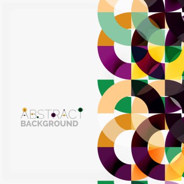 Modern geometrik desen tasarım gri arka plan üzerinde renkli halkalar