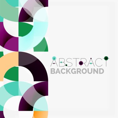 Modern geometrik desen tasarım gri arka plan üzerinde renkli halkalar