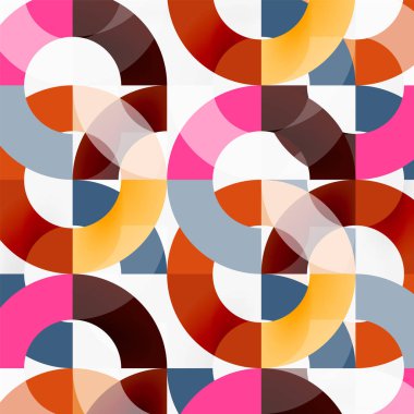 Modern geometrik desen tasarım gri arka plan üzerinde renkli halkalar