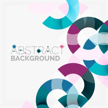 Modern geometrik desen tasarım gri arka plan üzerinde renkli halkalar