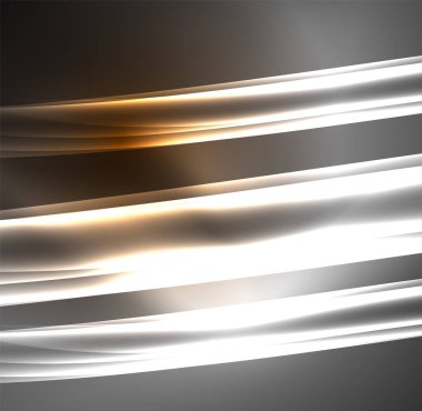 Enerji hatları, karanlıkta parlayan dalgalar vektör arka plan