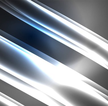 Enerji hatları, karanlıkta parlayan dalgalar vektör arka plan