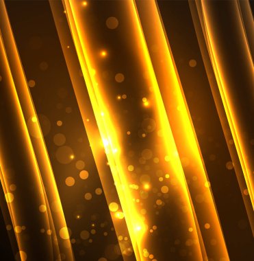 Enerji hatları, karanlıkta parlayan dalgalar vektör arka plan