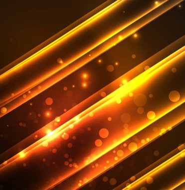 Enerji hatları, karanlıkta parlayan dalgalar vektör arka plan