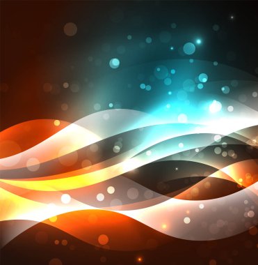 Neon ışıklı dalgalar