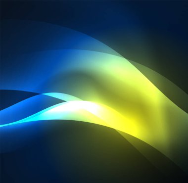 Neon ışıklı dalgalar