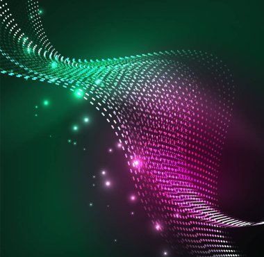 Vektör dalga parçacıklar arka plan