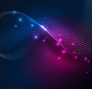 Vektör dalga parçacıklar arka plan