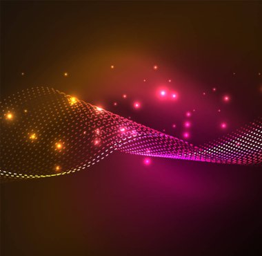 Vektör dalga parçacıklar arka plan