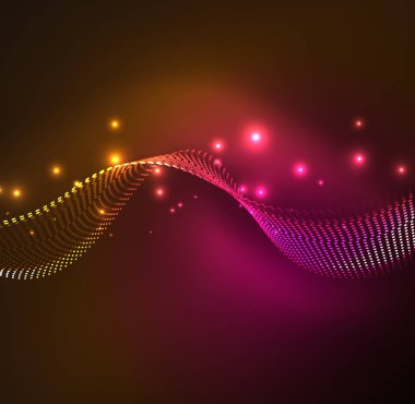 Vektör dalga parçacıklar arka plan