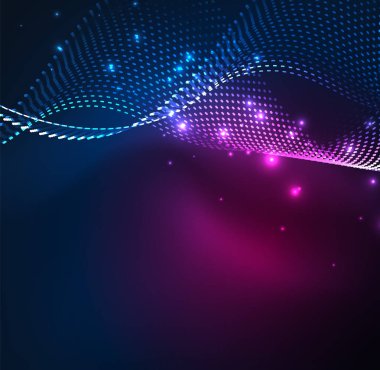 Vektör dalga parçacıklar arka plan