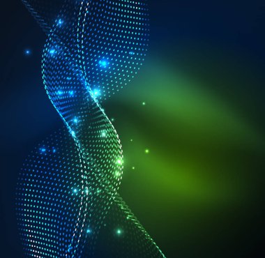 Vektör dalga parçacıklar arka plan