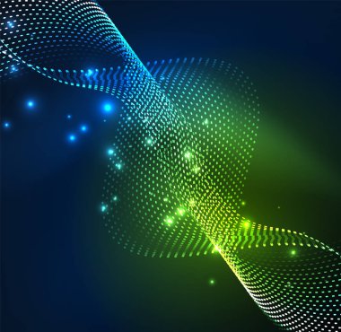 Vektör dalga parçacıklar arka plan