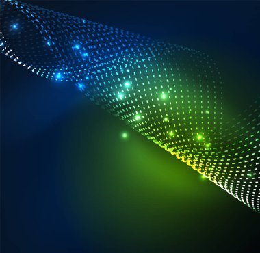 Vektör dalga parçacıklar arka plan